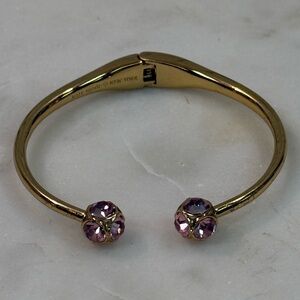 Kate Spade Pink & Gold Lady Marmalade Hinge Open Cuff Bracelet